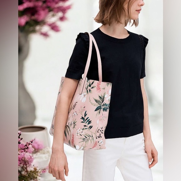 EUC KATE SPADE FLORAL TOTE - Picture 1 of 5